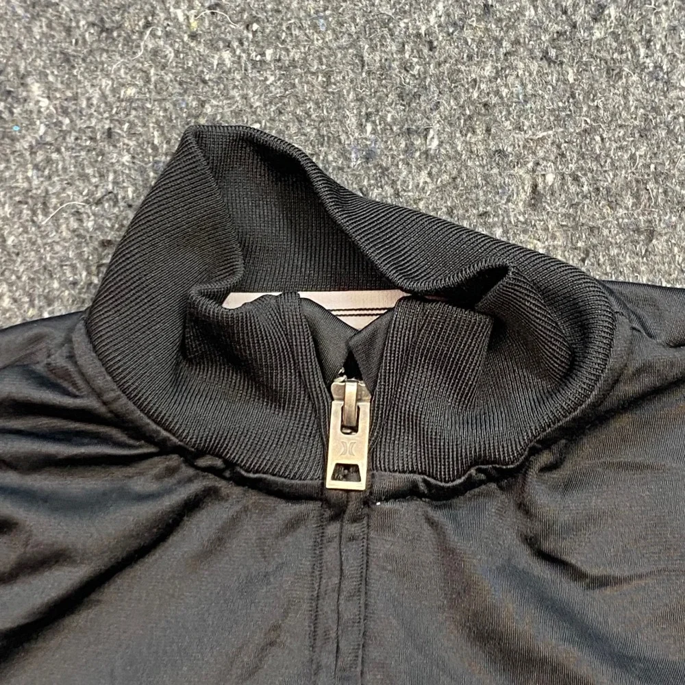 Hurley Track Jacket Sz 10 Boys Black Rainbow Checkerboard Skater Full Zip